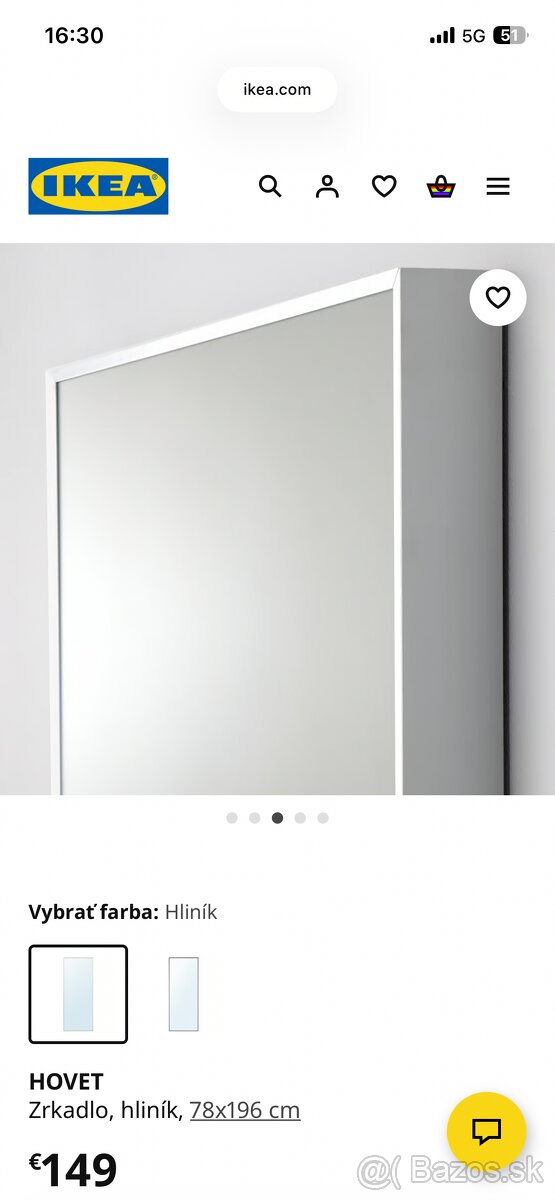 Zrkadlo HOVET Ikea - 3