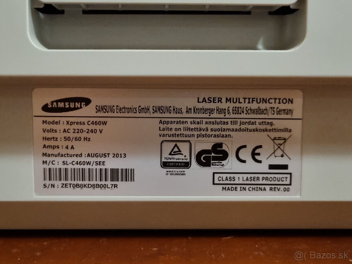 Samsung C460W laserová multifunkčná tlačiareň - 3