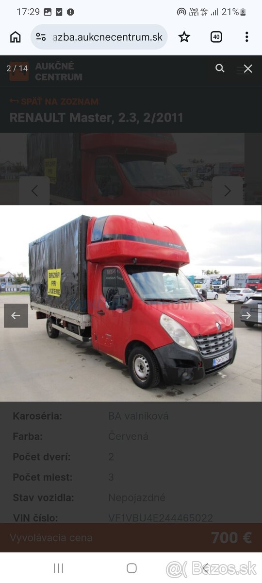 Renault Master 2,3 107kw rok 2011 - 3