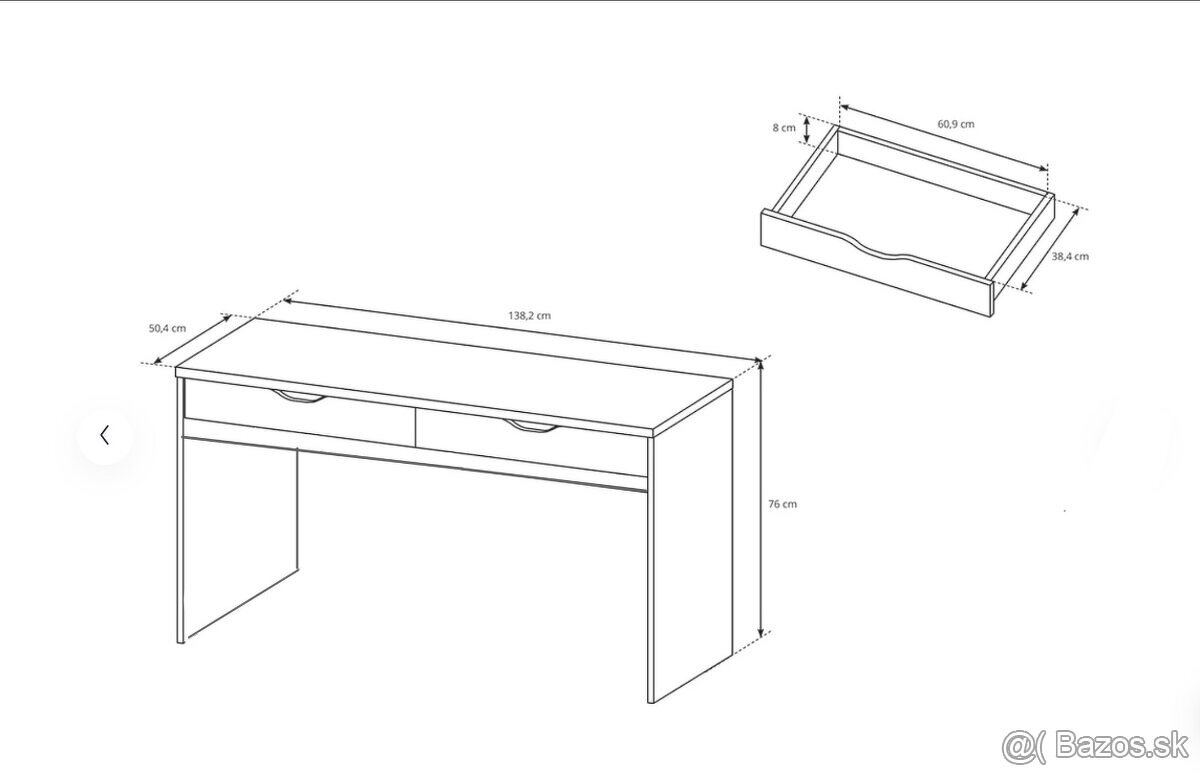 Pracovný/Kancelársky stolík - 3