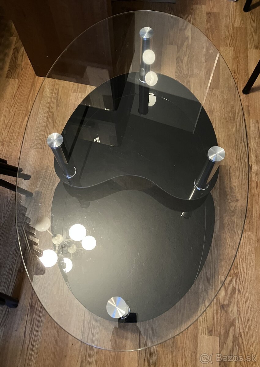 Sklenený konferenčný stolík-moderný dizajn - 3