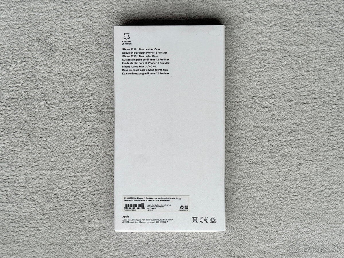 Originál Apple iPhone 12 Pro Max kožený kryt - oranžový - 3