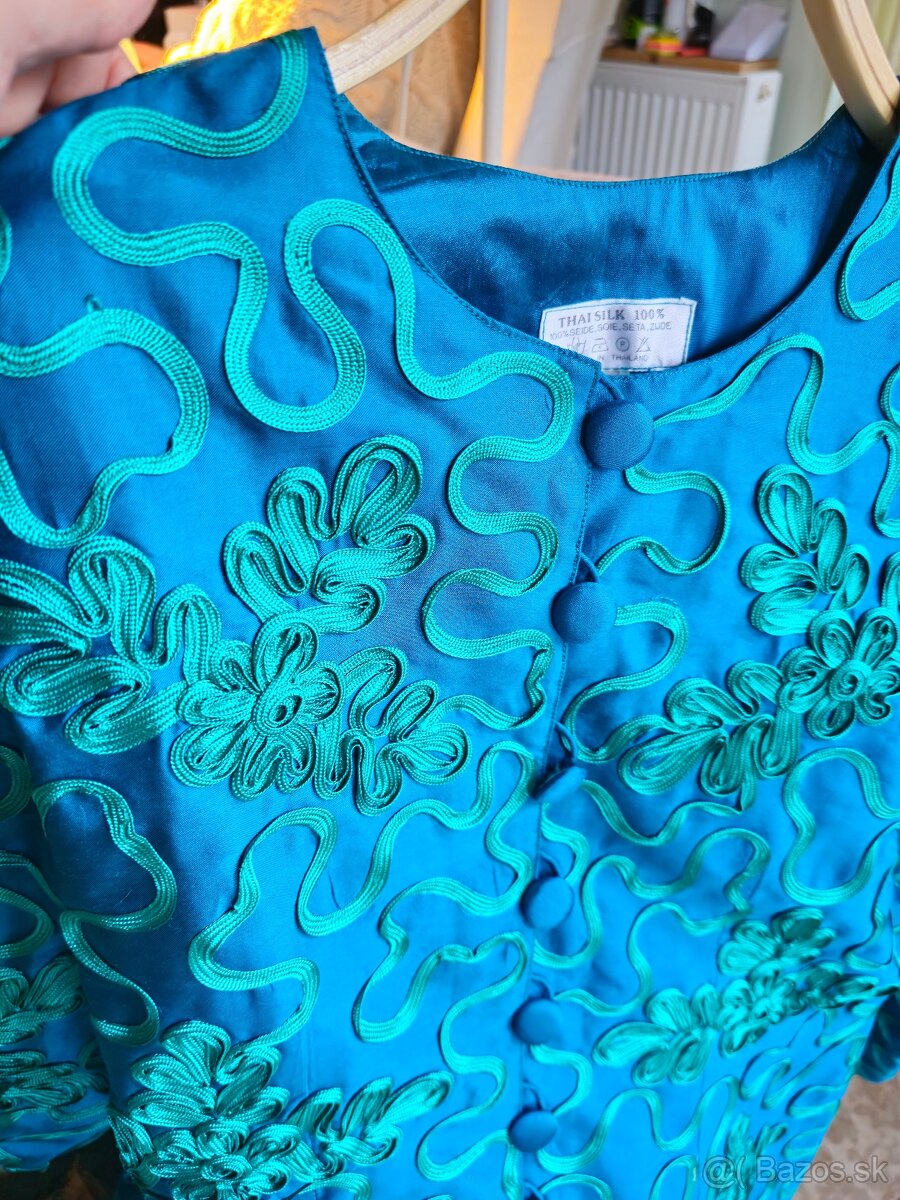 Hodvábny kabátik sako - 3