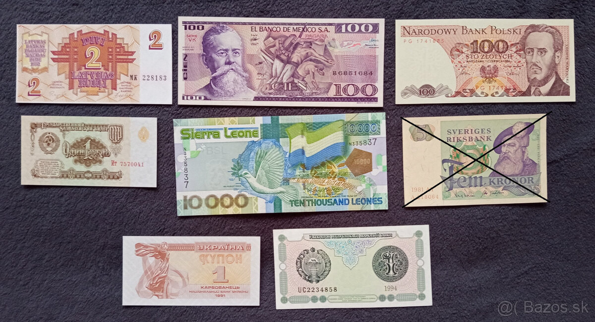 Bankovky svet UNC 4 - 3