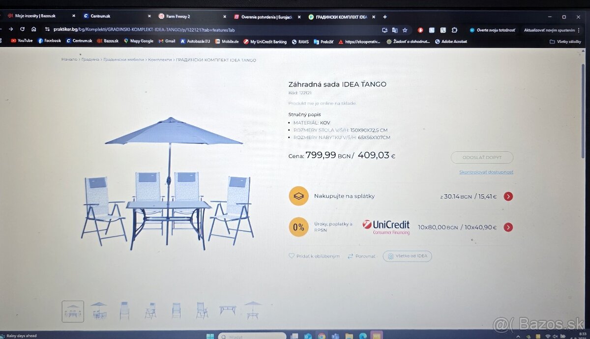 Predam uplne nove kvalitne zahradne sedenie - 3