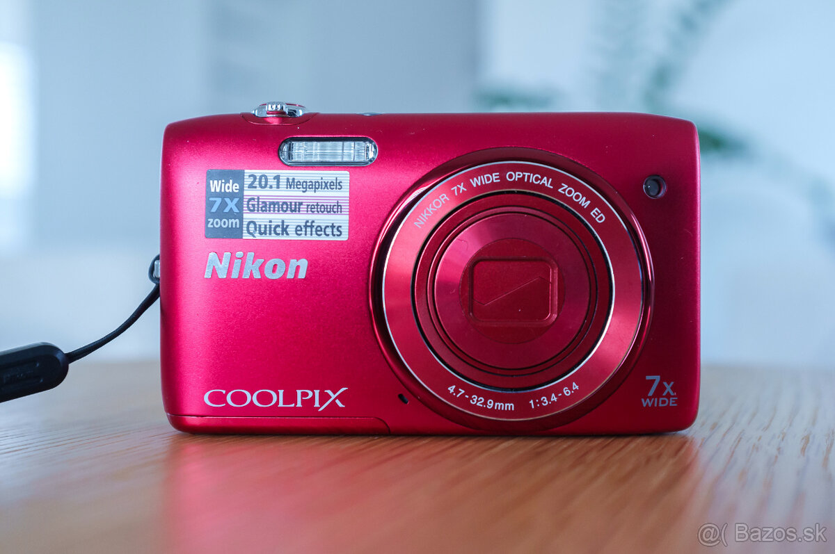 Nikon Coolpix S3400 červený - 3