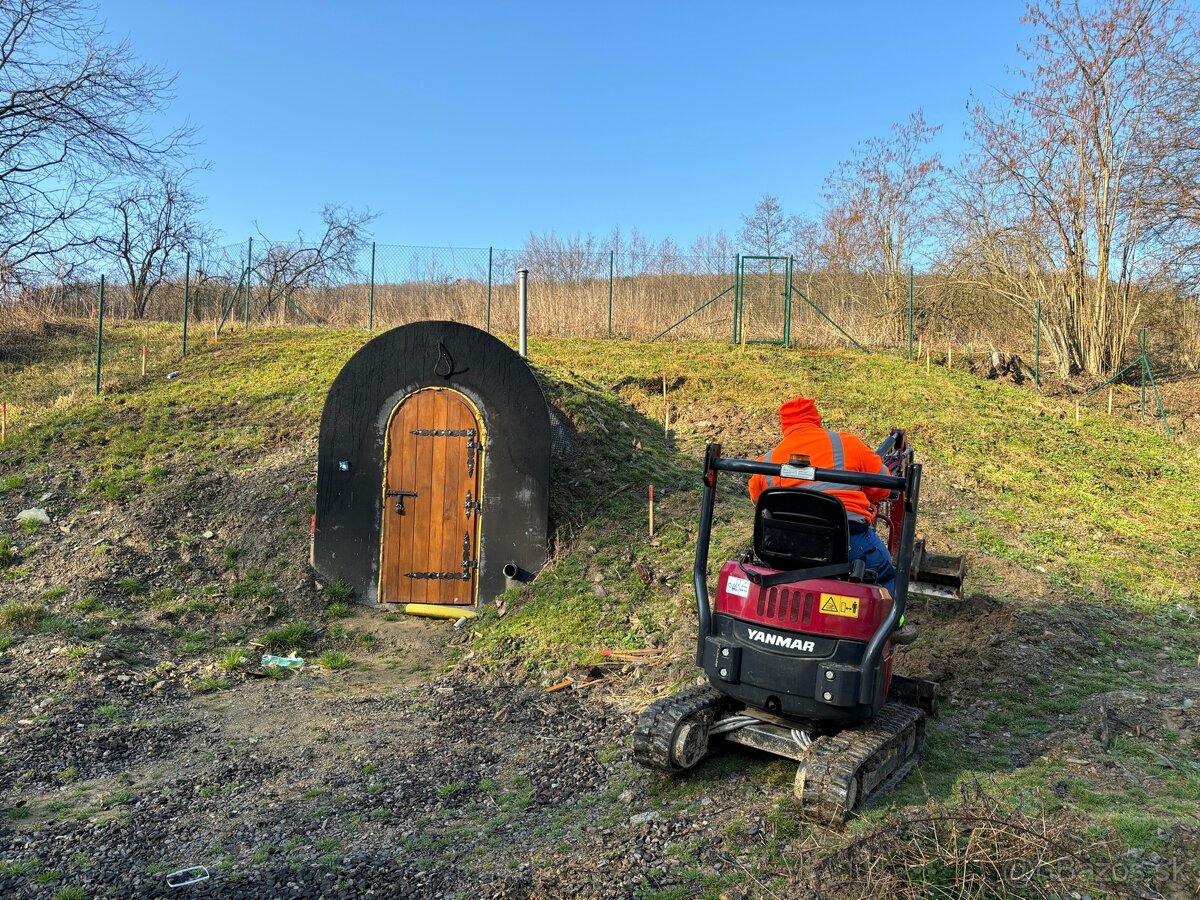 Výkopové práce minibagrom , čistenie pozemkov - 3