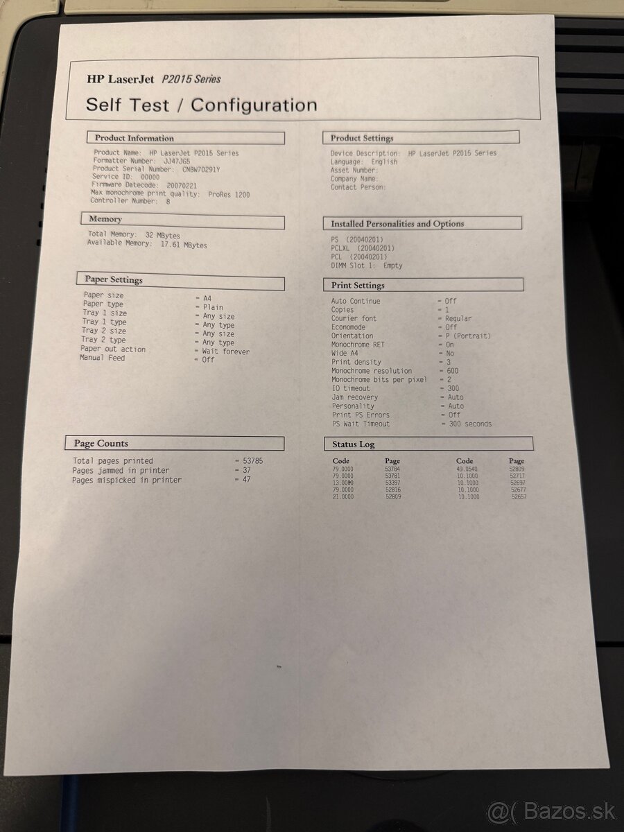 HP LaserJet 2015 - 3