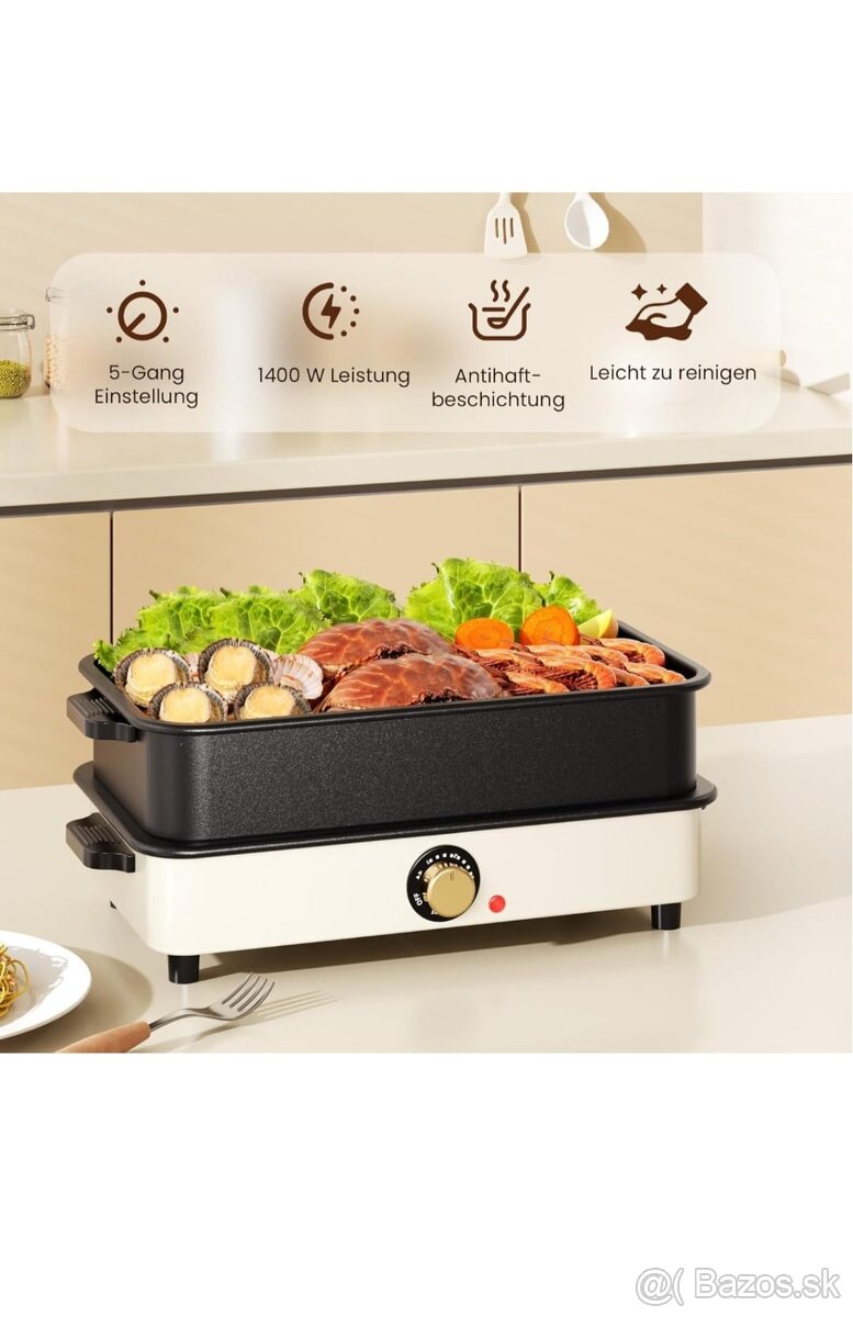 MIHOHO ELEKTRICKÝ GRIL + HORÚCI HRNIEC (HOT-POT) - 3
