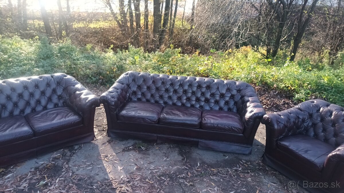 Kožená sedacia súprava 3+2+1-CHESTERFIELD - 3