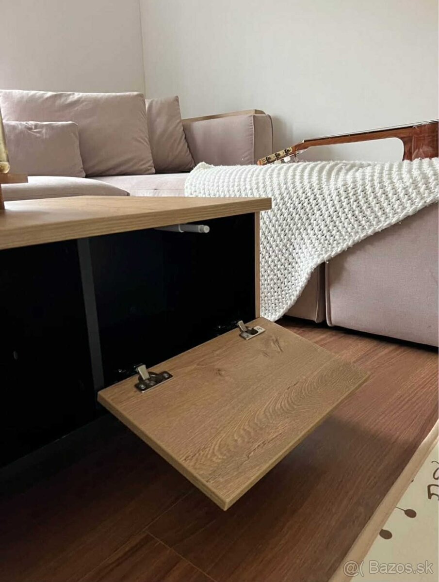 Konferenčný stolík 8 John ldub efkas/čierna. - 3