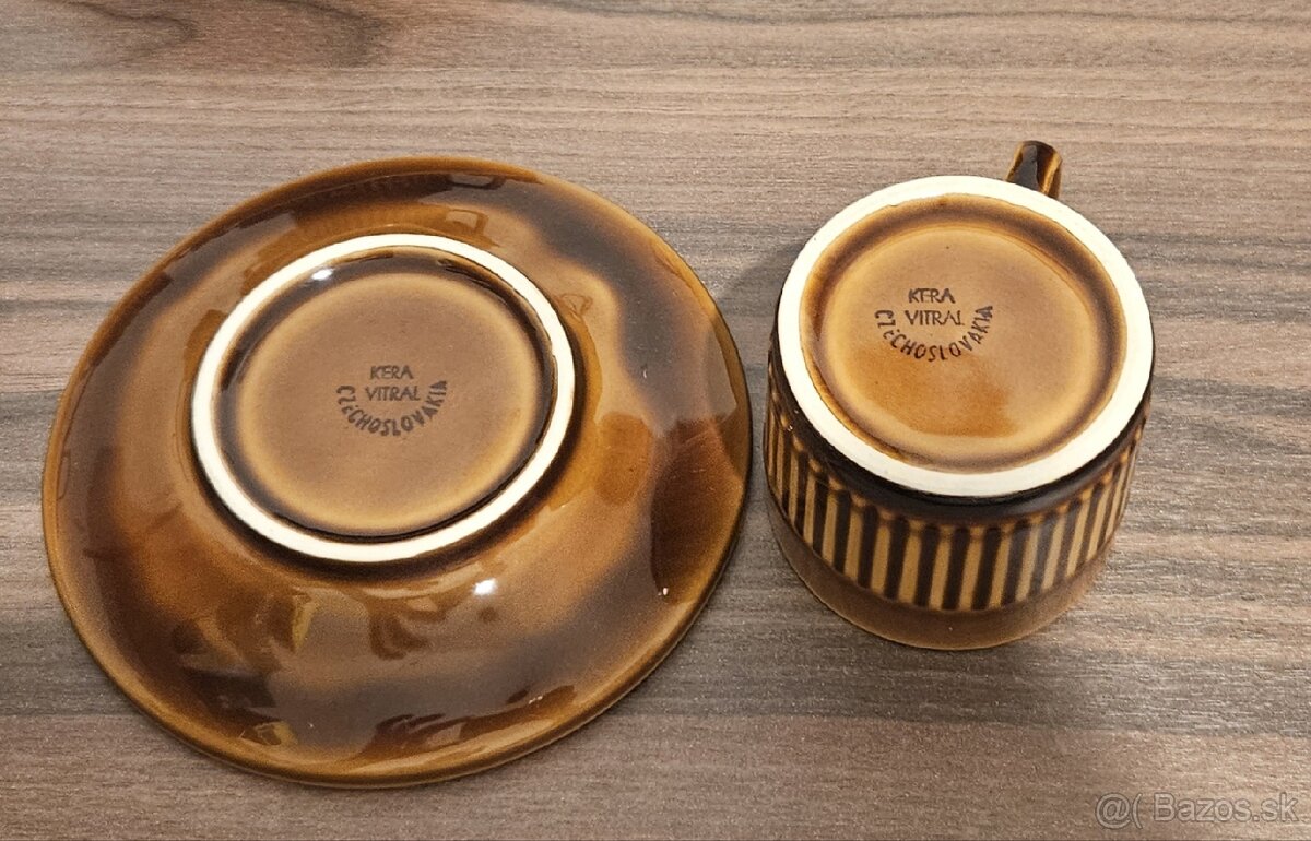 Kávová súprava Kera Vitral Československo Hnedá farba - 3