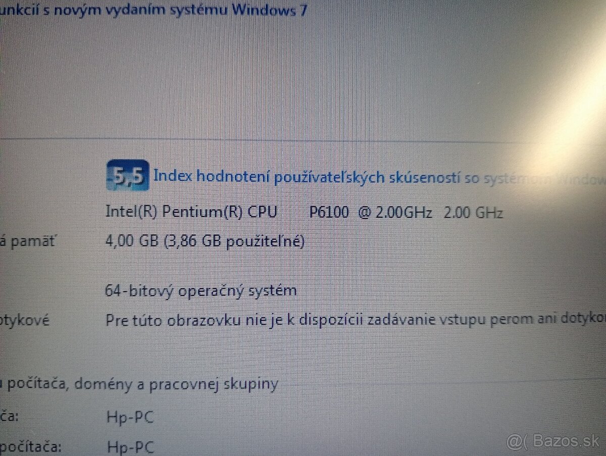 predám notebook HP ELITEBOOK 8540W , WINDOWS 7 - 3