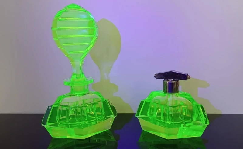 Krásna uranová Art Deco súprava - 3