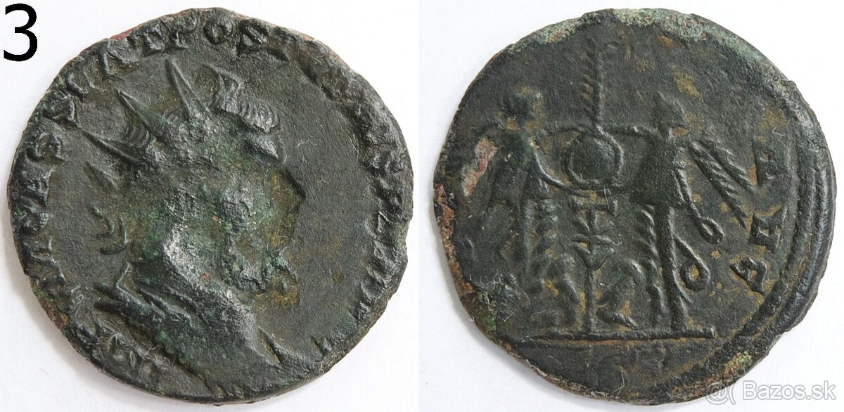 rímske mince panovníka Postumus - 3