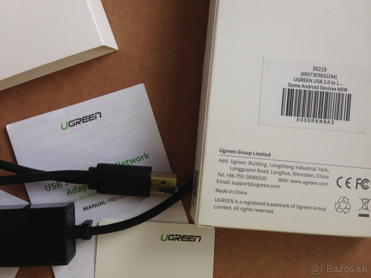 Ugreen 30219 ethernet LAN adaptér 2v1 pre PC Android Tablet - 3
