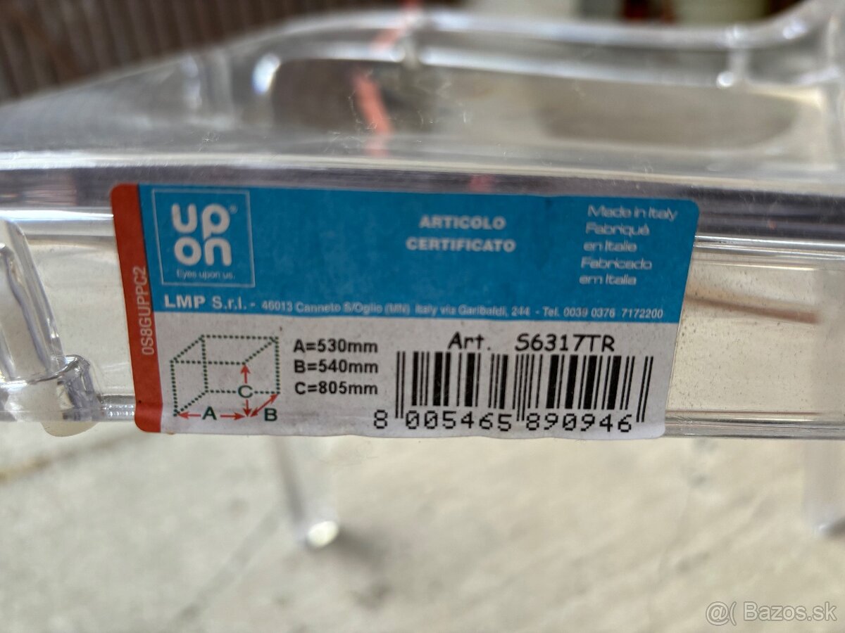 Jedálenská stolička UPON ITALY - transparentná - 3