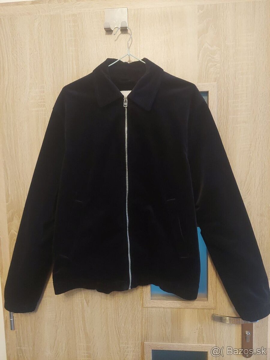 Manšestrová panská bunda H&M, námornícka modrá - veľkosť S - 3