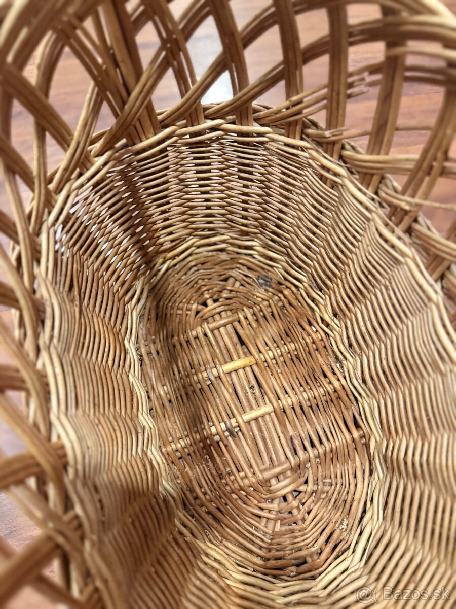 Veľký prútený košík pevný - 3