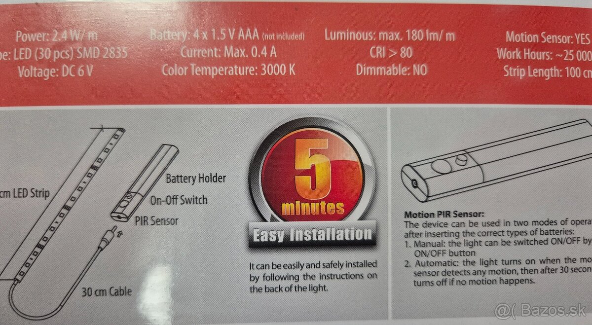 LED pás na tužkové batéria . - 3