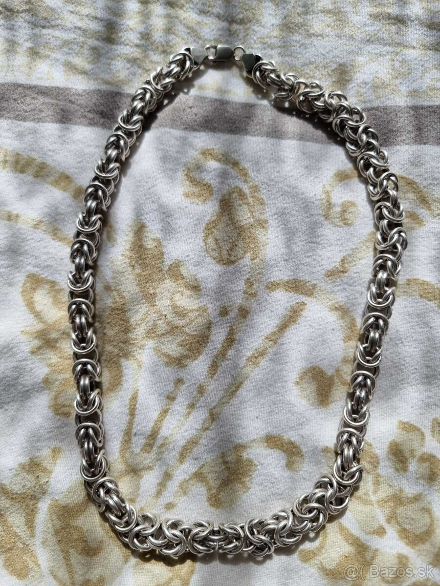 Strieborná retiazka, kráľovský vzor. - 3