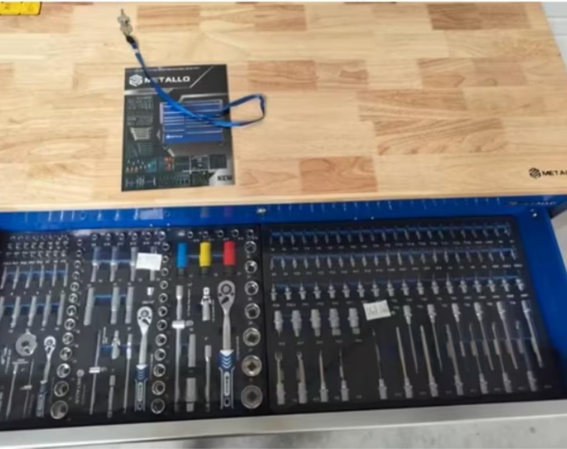 Dielenský vozík METALLO PRO s náradím – 11 zásuviek / komple - 3