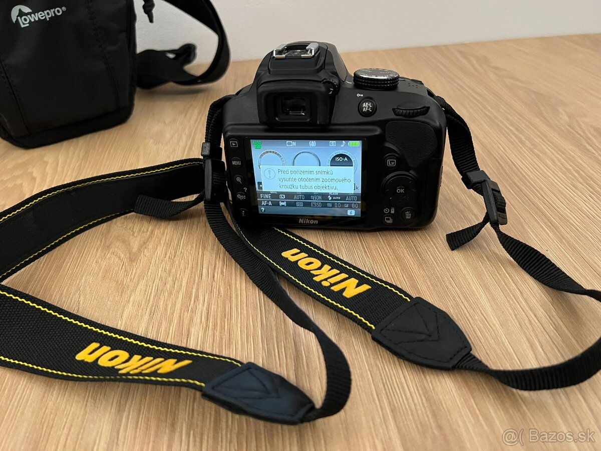 Predám zrkadlovku Nikon D3400 - 3