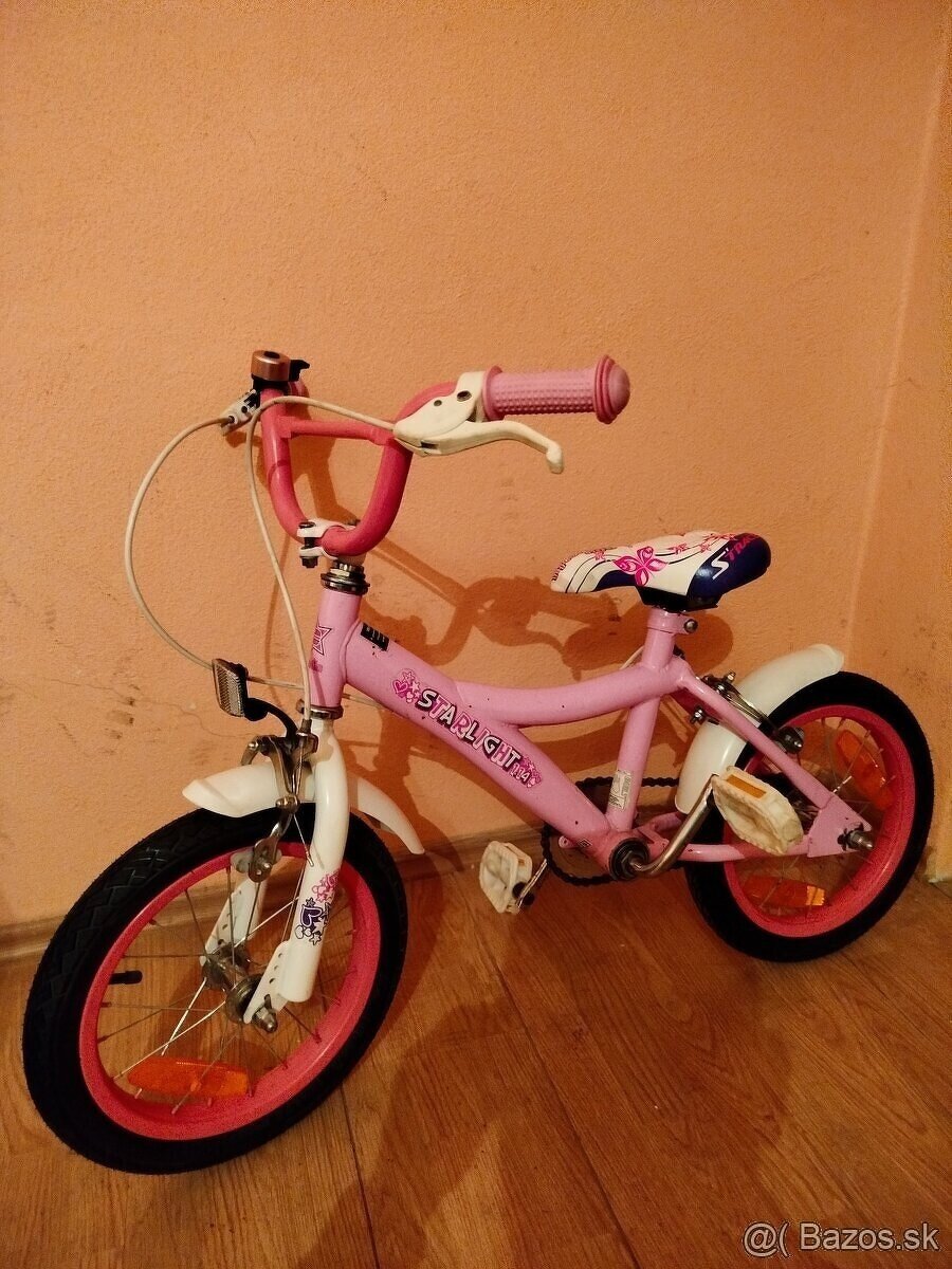 Detský bicykel 14 ružový - 3