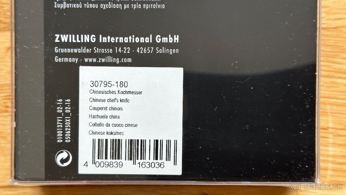 Čínsky kuchársky nôž Zwilling Twin Pollux 18 cm - nový - 3