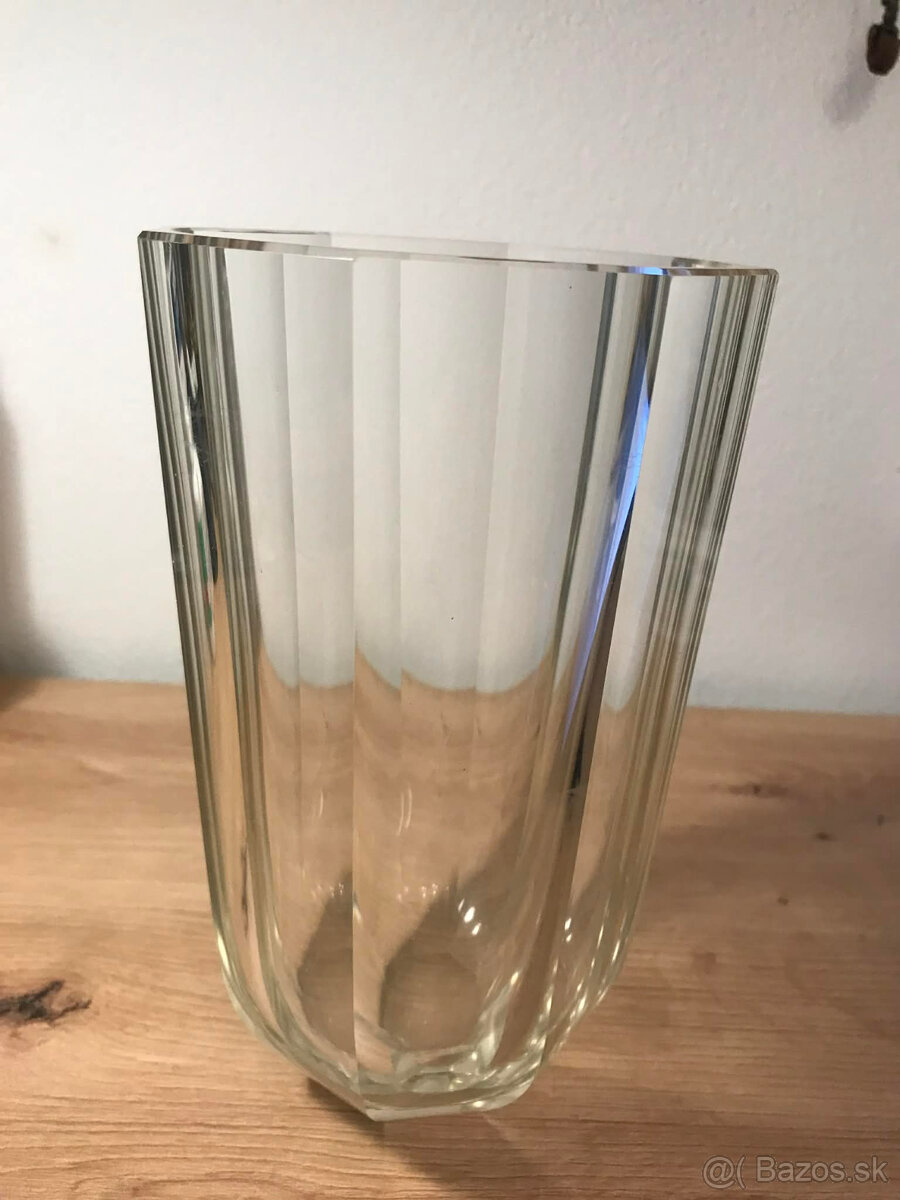 sklenená váza - 8uholníková - 3