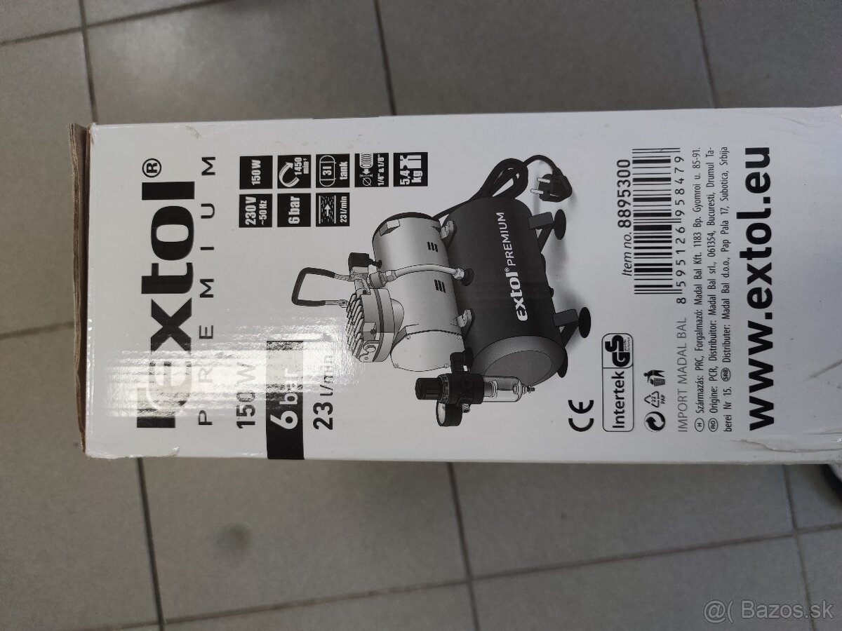Kompresor, 150W, 3l, EXTOL PREMIUM, 8895300 - 3