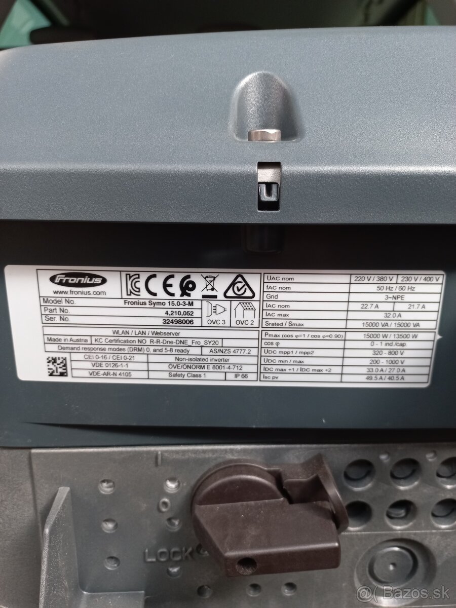 Predám 15 kW menič Fronius - 3