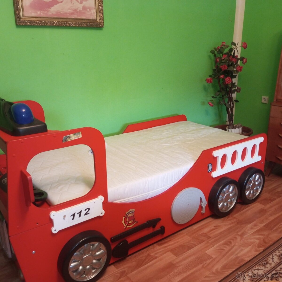 Detská auto posteľ Hasiči - 3