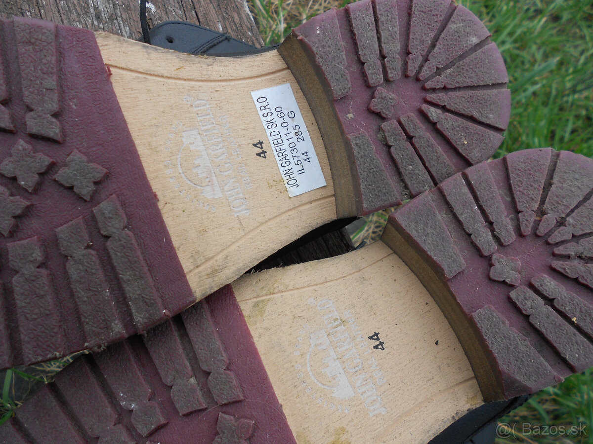 Predám kožené topánky zn.John Garfield,hnedé topánky,botasky - 3