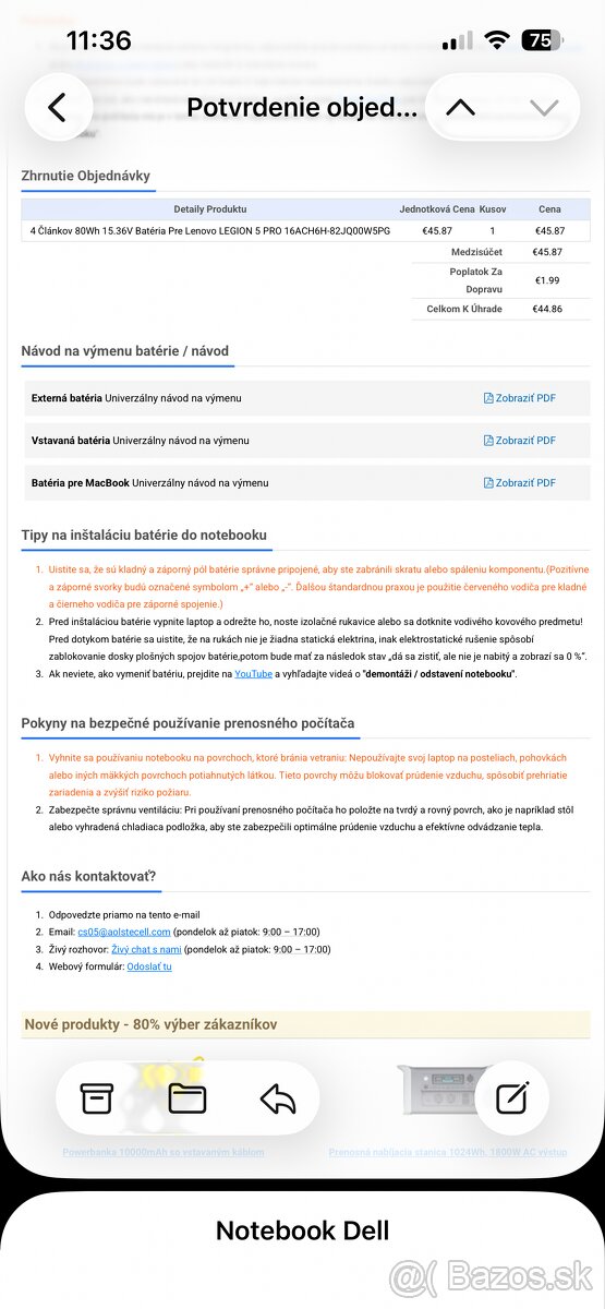 Bateria Lenovo Legion 5 Pro - 3