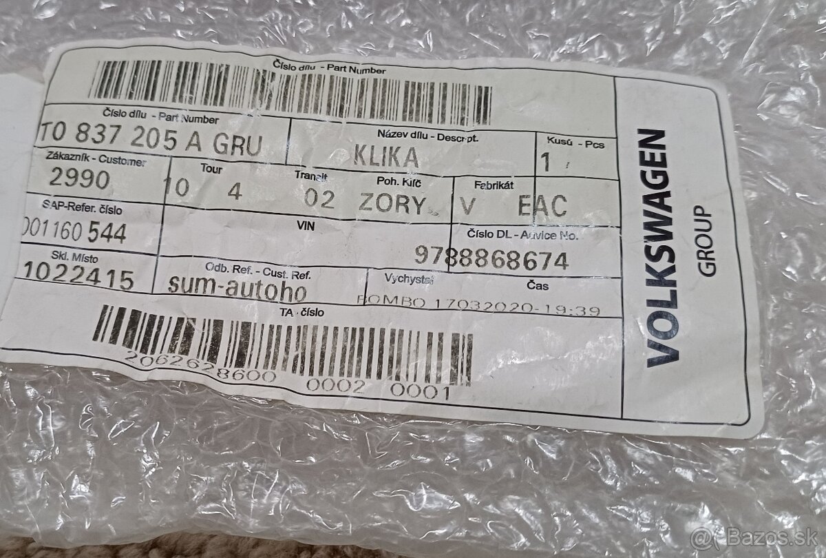 Audi A4 A5 Q5 - Original nová klika dveří - 3