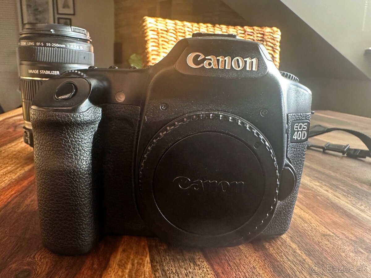 Canon EOS 40D+2 objektívy(18–55mm+55–250mm)+príslušenstvo - 3