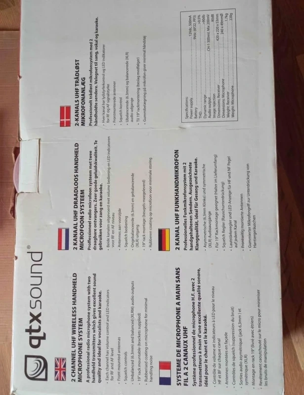 Bezdrôtové mikrofóny QTX-sada - 3