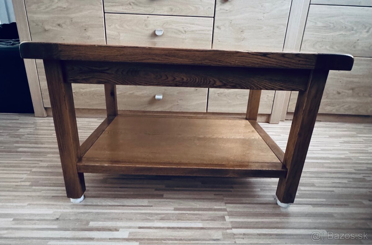 Predám masívny dubový stolík - 3
