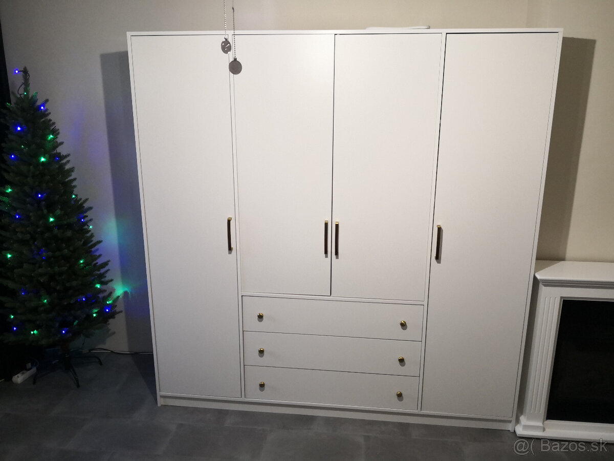 Skriňa Bali D4 Retro biela nová - 3