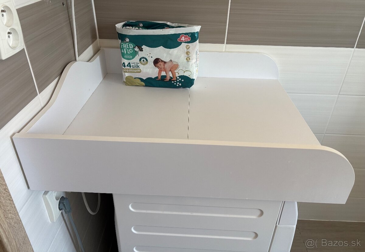 Prebaľovací pult na práčku biely - 3