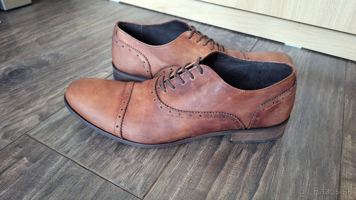 Pánske poltopánky - GINO ROSSI - VERO CUOIO - 3