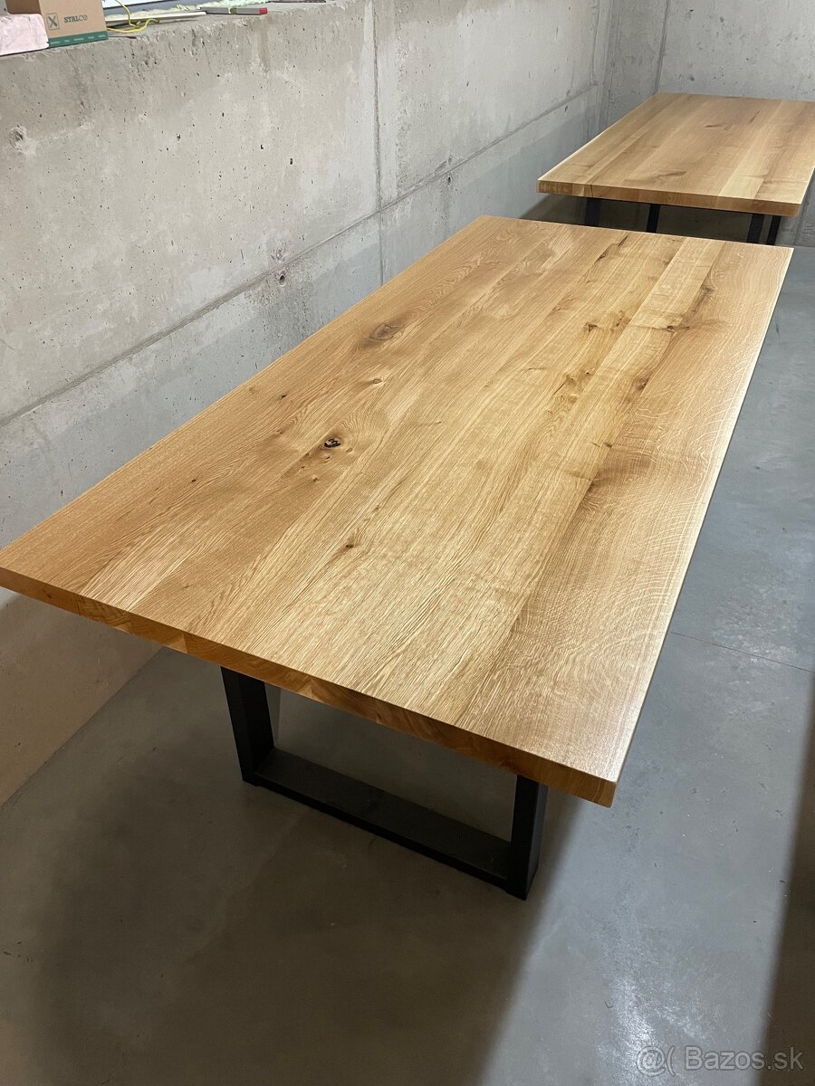 Masívny dubový stôl - Jedálenský - 3