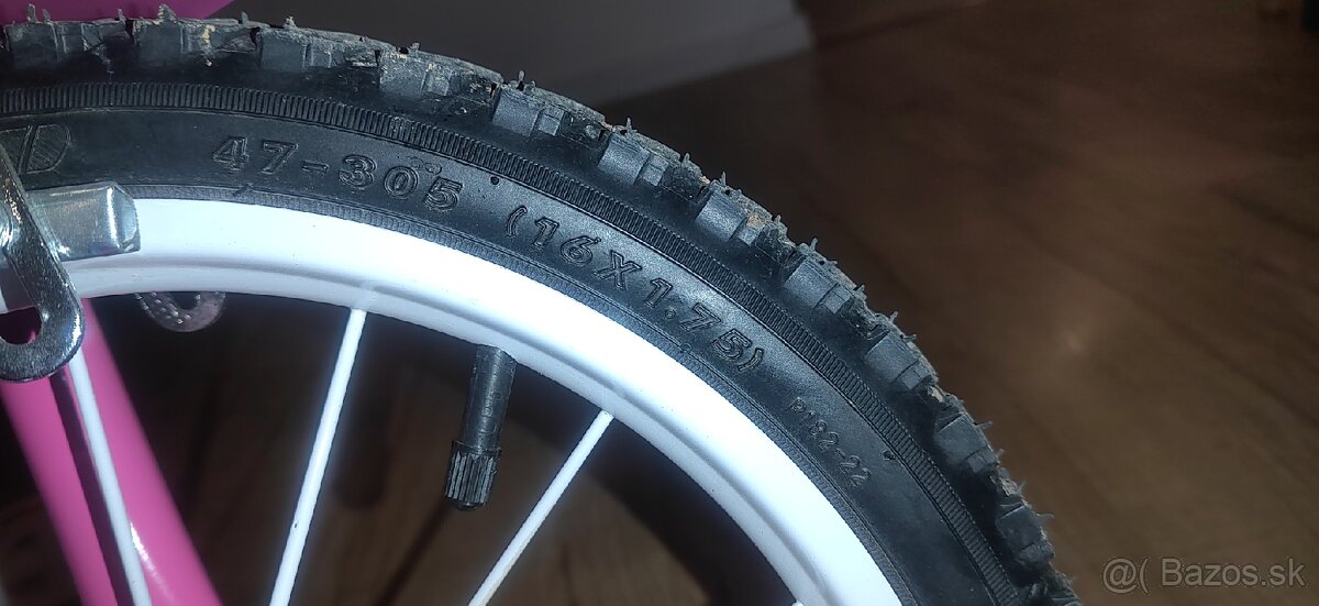 DINO Bikes - Detský bicykel 16" 166R - ružový - 3