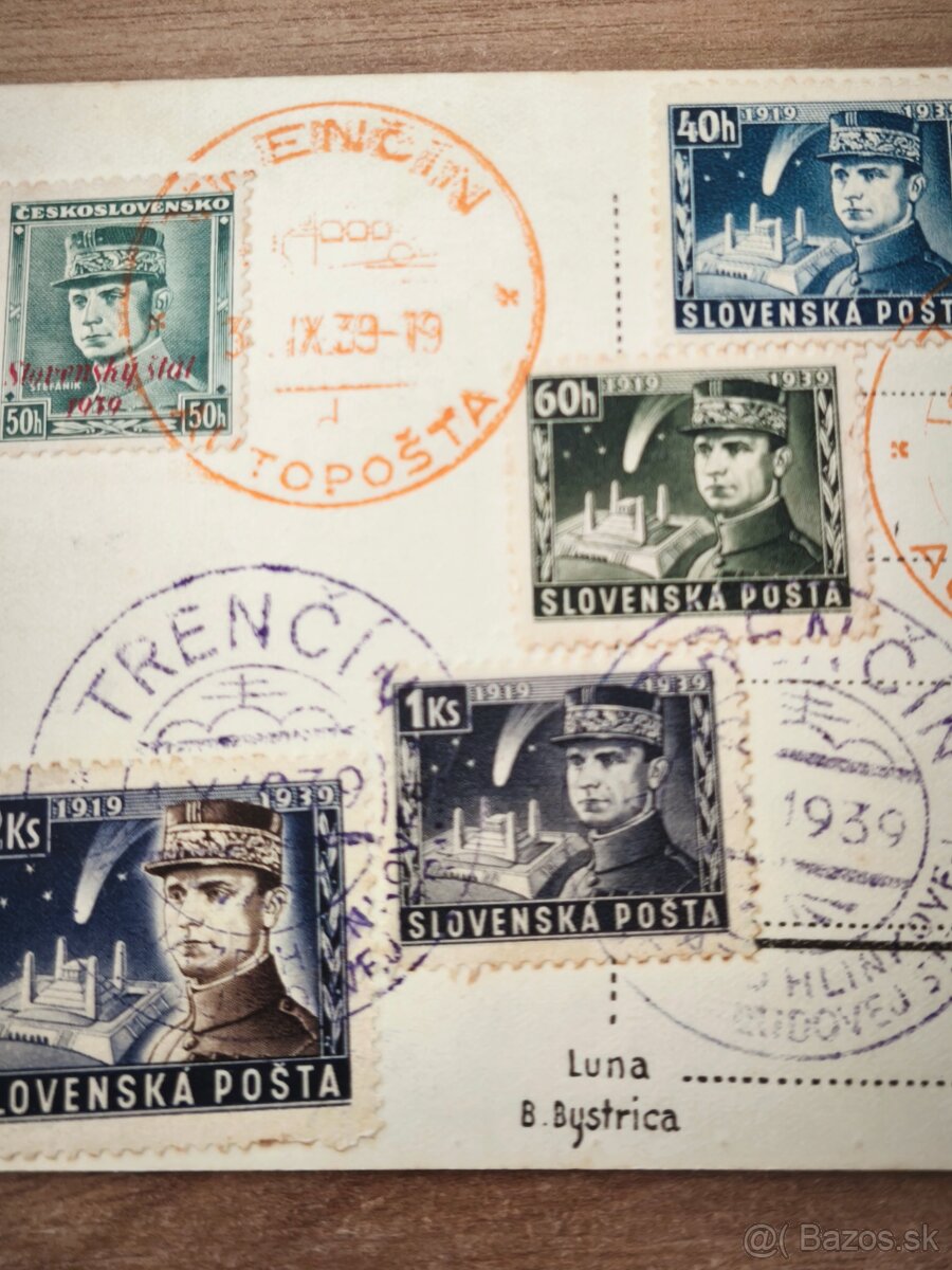 Predám pohľadnicu M.R. Štefánik z roku 1939 - 3