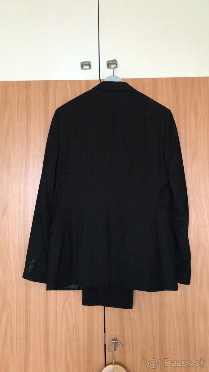 Čierny oblek slim fit HM 170/175 (s vlnou) - 3