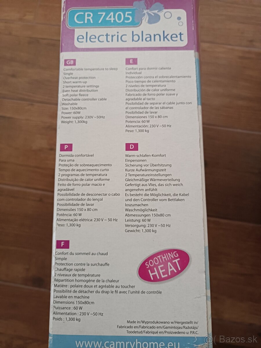 Elektrická vyhrievacia deka - 3