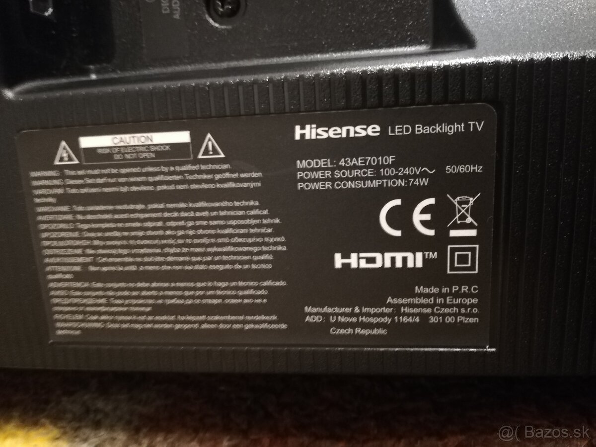 Hisense 43ae7010f - 3