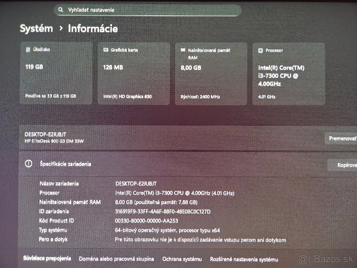 PC HP Elitedesk 800 G3 Mini - 3