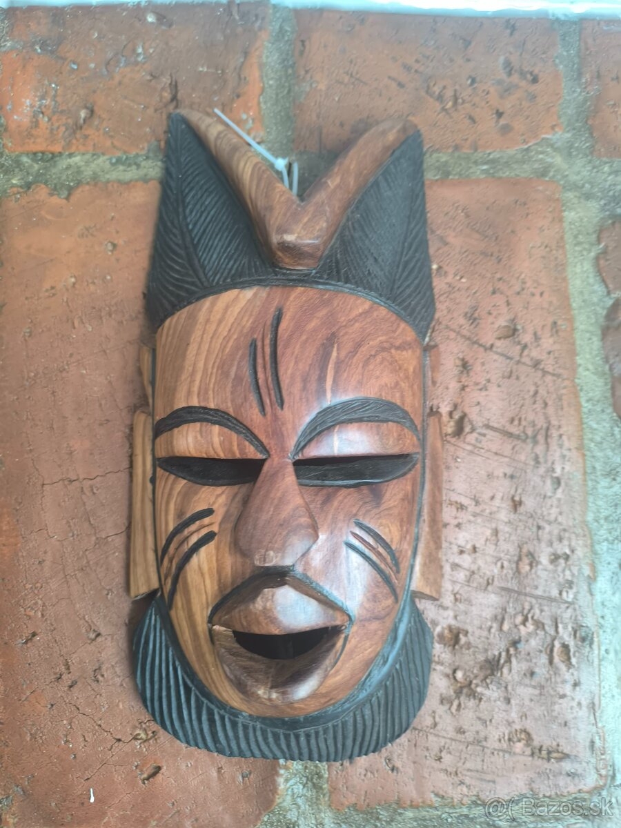 Drevene Africke masky. - 3
